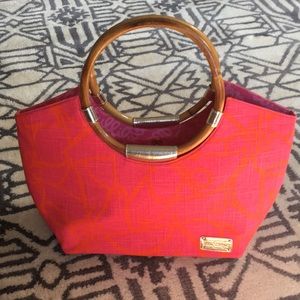 NWOT Lilly Pulitzer Bamboo Handle Bag